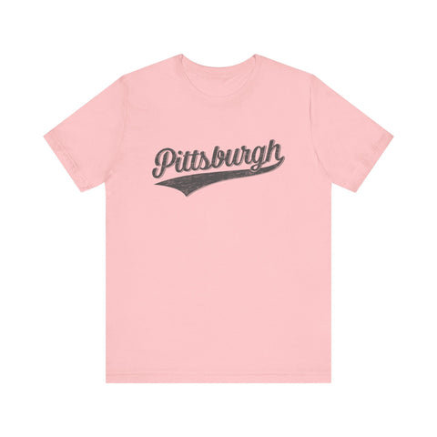 Vintage Pittsburgh Script Varsity T-Shirt T-Shirt - YinzerShop