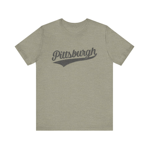 Vintage Pittsburgh Script Varsity T-Shirt T-Shirt - YinzerShop