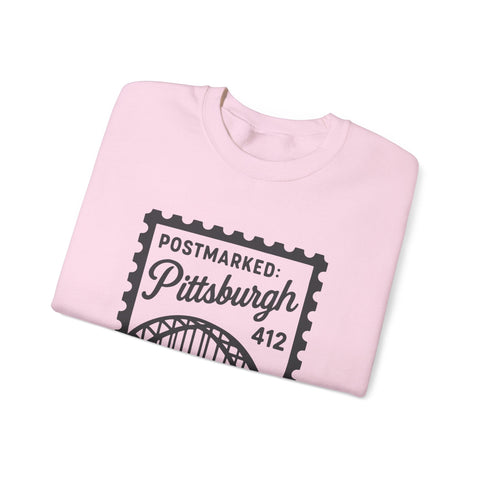 Vintage Pittsburgh Stamp - Heavy Blend™ Crewneck Sweatshirt Sweatshirt - YinzerShop