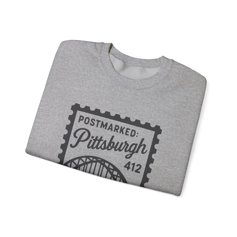 Vintage Pittsburgh Stamp - Heavy Blend™ Crewneck Sweatshirt Sweatshirt - YinzerShop