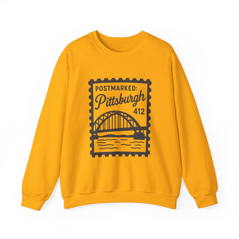 Vintage Pittsburgh Stamp - Heavy Blend™ Crewneck Sweatshirt Sweatshirt - YinzerShop