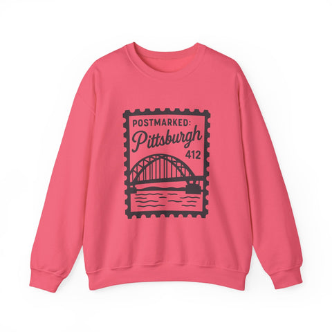 Vintage Pittsburgh Stamp - Heavy Blend™ Crewneck Sweatshirt Sweatshirt - YinzerShop