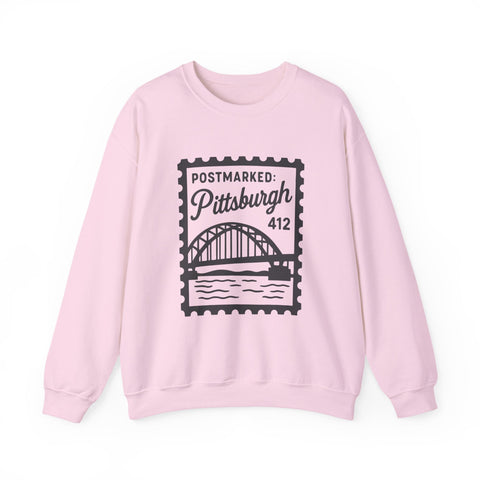 Vintage Pittsburgh Stamp - Heavy Blend™ Crewneck Sweatshirt Sweatshirt - YinzerShop