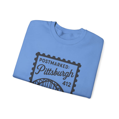 Vintage Pittsburgh Stamp - Heavy Blend™ Crewneck Sweatshirt Sweatshirt - YinzerShop