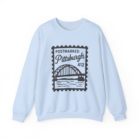 Vintage Pittsburgh Stamp - Heavy Blend™ Crewneck Sweatshirt Sweatshirt - YinzerShop