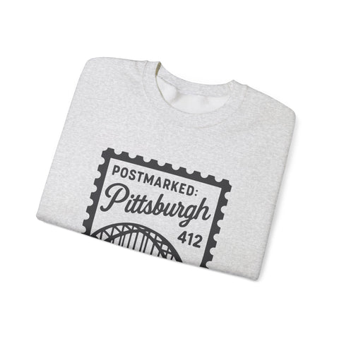 Vintage Pittsburgh Stamp - Heavy Blend™ Crewneck Sweatshirt Sweatshirt - YinzerShop