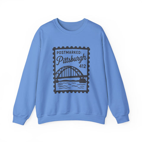Vintage Pittsburgh Stamp - Heavy Blend™ Crewneck Sweatshirt Sweatshirt - YinzerShop
