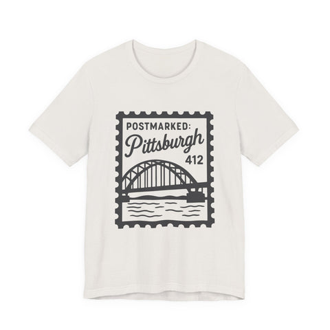 Vintage Pittsburgh Stamp - Unisex Jersey Short Sleeve Tee T-Shirt - YinzerShop