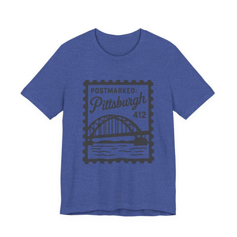 Vintage Pittsburgh Stamp - Unisex Jersey Short Sleeve Tee T-Shirt - YinzerShop