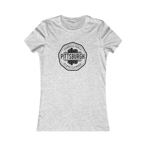 Vintage Women's Tee | Pittsburgh Slim Fit Shirt With Soft Cotton Fabric T-Shirt - YinzerShop