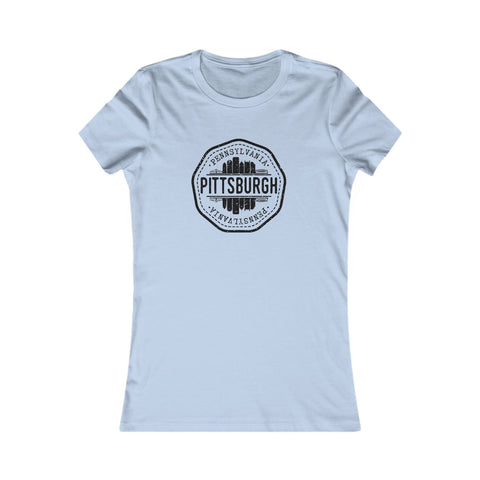 Vintage Women's Tee | Pittsburgh Slim Fit Shirt With Soft Cotton Fabric T-Shirt - YinzerShop