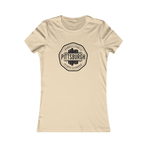 Vintage Women's Tee | Pittsburgh Slim Fit Shirt With Soft Cotton Fabric T-Shirt - YinzerShop