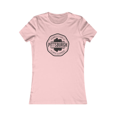 Vintage Women's Tee | Pittsburgh Slim Fit Shirt With Soft Cotton Fabric T-Shirt - YinzerShop