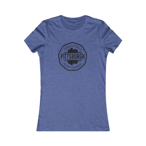 Vintage Women's Tee | Pittsburgh Slim Fit Shirt With Soft Cotton Fabric T-Shirt - YinzerShop