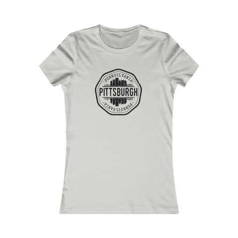 Vintage Women's Tee | Pittsburgh Slim Fit Shirt With Soft Cotton Fabric T-Shirt - YinzerShop