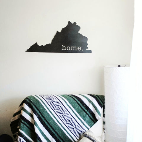 Virginia Home Wall Decor - Rustic Steel Wall Sign With Fingerprint Resistant Finish Wall Decor - YinzerShop