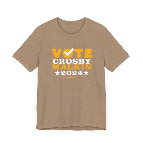Vote Crosby Malkin 2024 - Election - Short Sleeve Tee T-Shirt - YinzerShop
