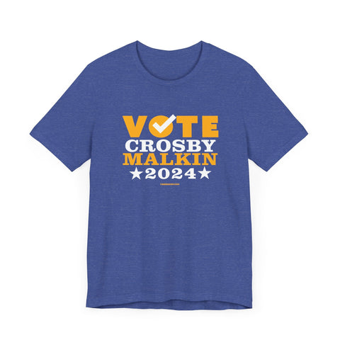 Vote Crosby Malkin 2024 - Election - Short Sleeve Tee T-Shirt - YinzerShop