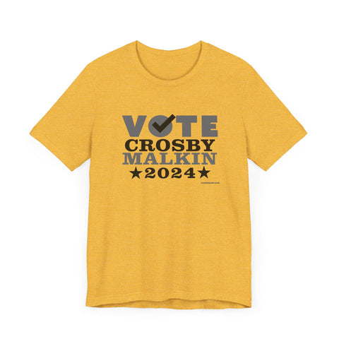 Vote Crosby Malkin 2024 - Election - Short Sleeve Tee T-Shirt - YinzerShop