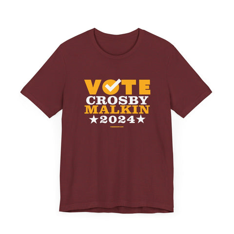 Vote Crosby Malkin 2024 - Election - Short Sleeve Tee T-Shirt - YinzerShop