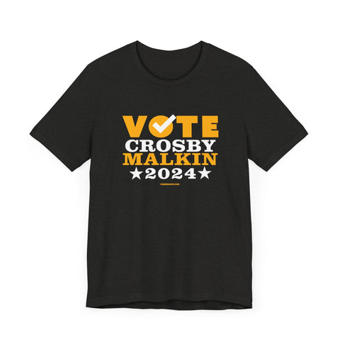 Vote Crosby Malkin 2024 - Election - Short Sleeve Tee T-Shirt - YinzerShop