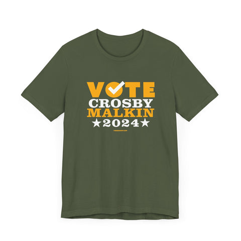 Vote Crosby Malkin 2024 - Election - Short Sleeve Tee T-Shirt - YinzerShop