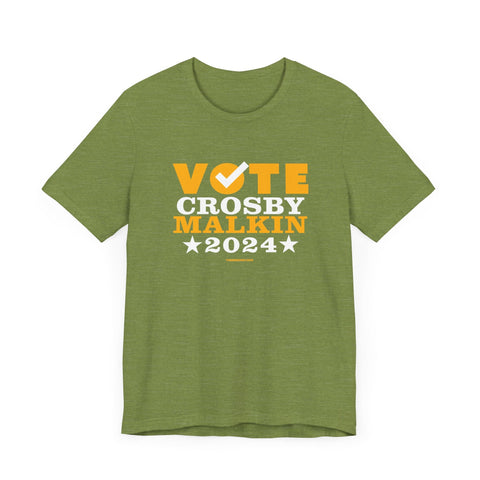 Vote Crosby Malkin 2024 - Election - Short Sleeve Tee T-Shirt - YinzerShop