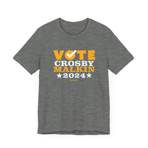 Vote Crosby Malkin 2024 - Election - Short Sleeve Tee T-Shirt - YinzerShop