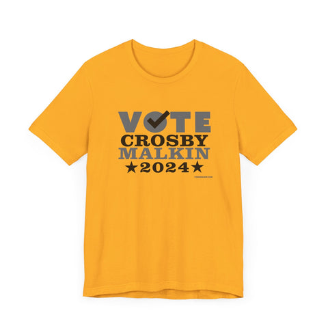 Vote Crosby Malkin 2024 - Election - Short Sleeve Tee T-Shirt - YinzerShop