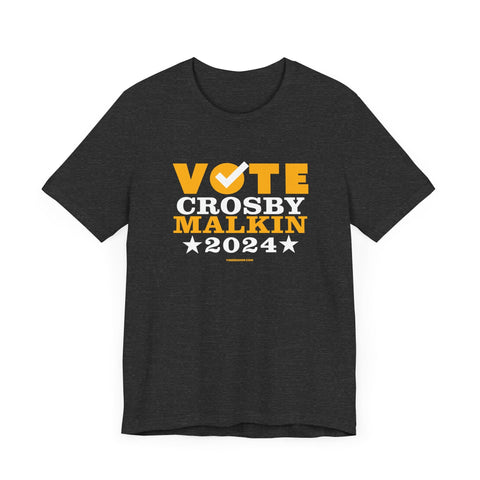 Vote Crosby Malkin 2024 - Election - Short Sleeve Tee T-Shirt - YinzerShop