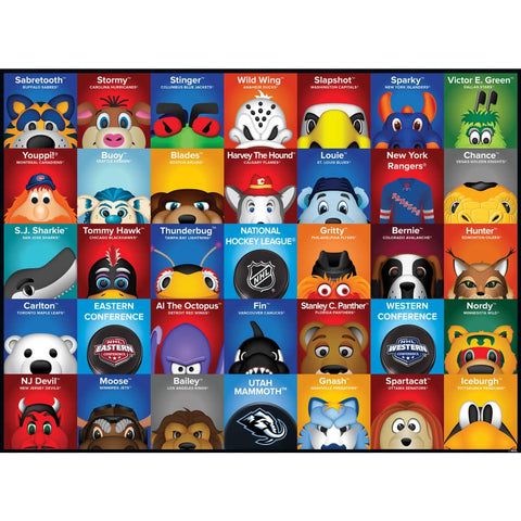 NHL Mascots Puzzle - 100 Piece Jigsaw for Kids Ages 6 | MasterPieces Puzzle Art
