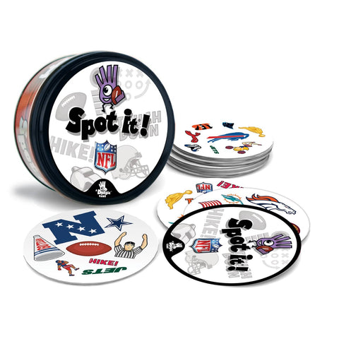 NFL Spot It Game – Licensed NFL Card Matching Game With Mini Games Included