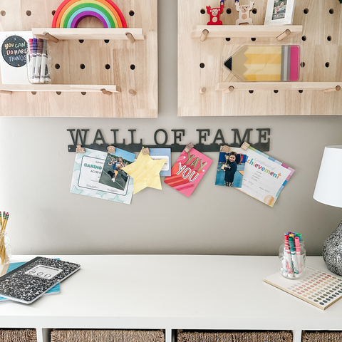 'Wall of Fame' Magnetic Bar (typewriter font)