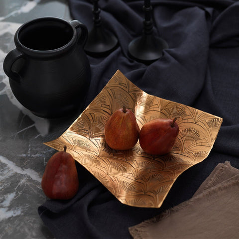 Wavy Bowl Bronze - Handcrafted Decorative Bronze Bowl by Wendell August Forge Decorative Serving Dish - YinzerShop