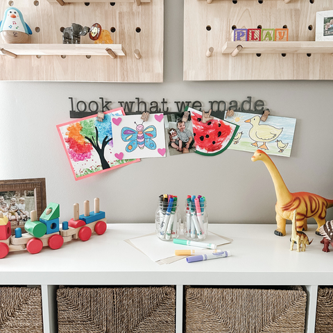 'Look What We Made' Magnetic Bar (typewriter font)