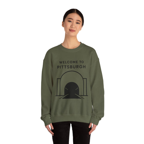 Welcome to Pittsburgh Tunnel - Heavy Blend™ Crewneck Sweatshirt Sweatshirt - YinzerShop