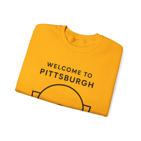 Welcome to Pittsburgh Tunnel - Heavy Blend™ Crewneck Sweatshirt Sweatshirt - YinzerShop