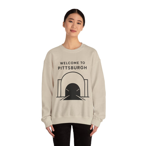Welcome to Pittsburgh Tunnel - Heavy Blend™ Crewneck Sweatshirt Sweatshirt - YinzerShop