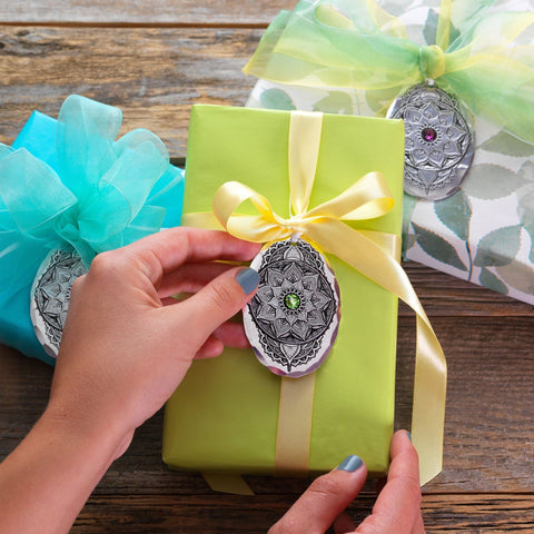 Wendell August Forge April Birthstone Ornament – Handcrafted Mandala Crystal Decoration - YinzerShop