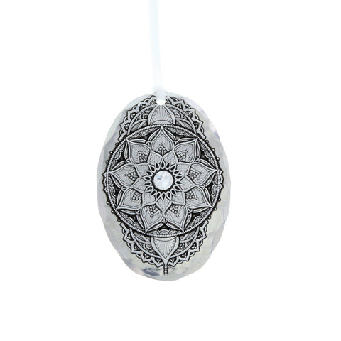 Wendell August Forge April Birthstone Ornament – Handcrafted Mandala Crystal Decoration - YinzerShop