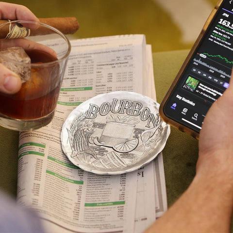 Wendell August Forge Bourbon Coaster | Unique Bourbon Gifts & Absorbent Drink Mats for Barware - YinzerShop