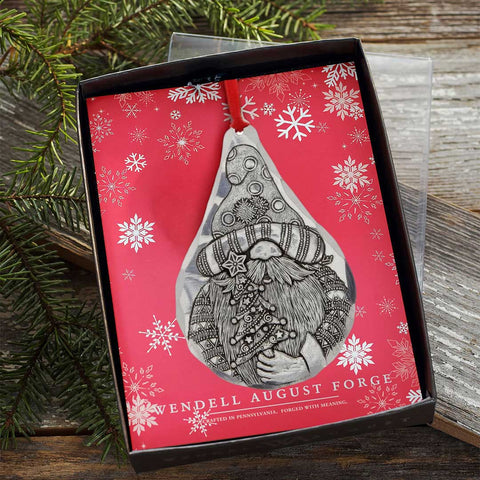 Wendell August Forge Christmas Tree Gnome – Festive Holiday Ornament & Whimsical Decor - YinzerShop