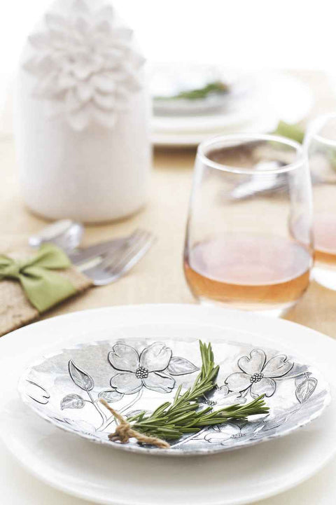 Wendell August Forge Dogwood Oval Dish - 7 Inch Small Decorative Serving Plate - YinzerShop