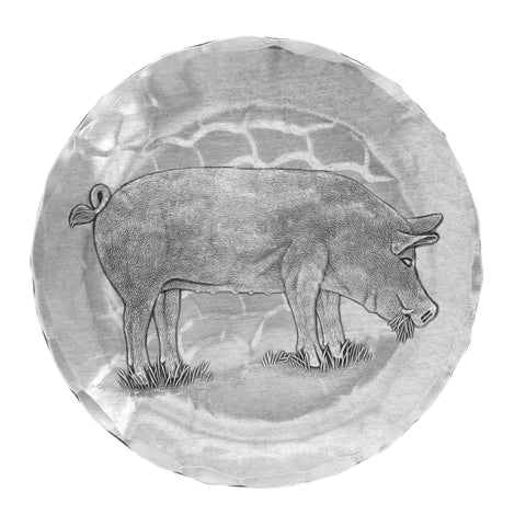 Wendell August Forge Farmhouse Pig Coaster - Rustic Wooden Drink Accessory - YinzerShop