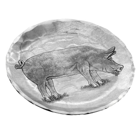Wendell August Forge Farmhouse Pig Coaster - Rustic Wooden Drink Accessory - YinzerShop