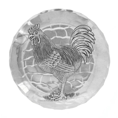 Wendell August Forge Farmhouse Rooster Coaster - Rustic Wooden Drink Mat - YinzerShop