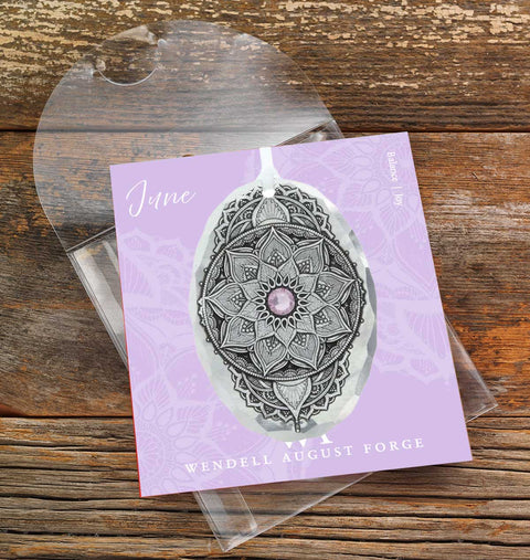 Wendell August Forge June Birthstone Ornament - Handcrafted Mandala Crystal Gift - YinzerShop
