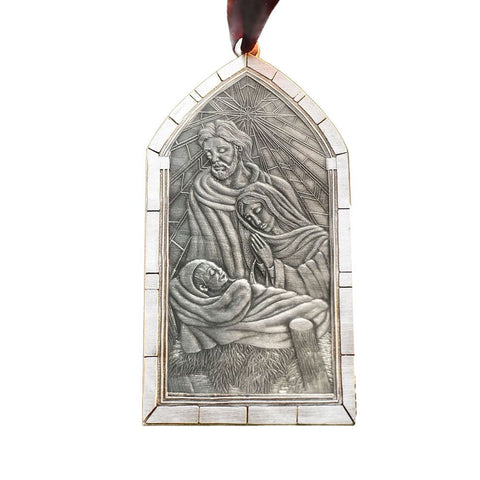 Wendell August Forge Nativity Cathedral Ornament – Handcrafted Stained Glass Christmas Decoration - YinzerShop