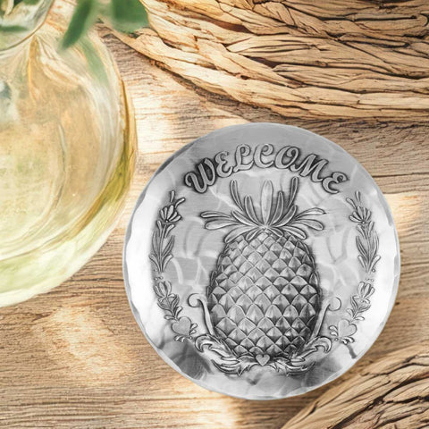 Wendell August Forge Pineapple Welcome Coaster – Handcrafted Tropical Kitchen Accessory - YinzerShop