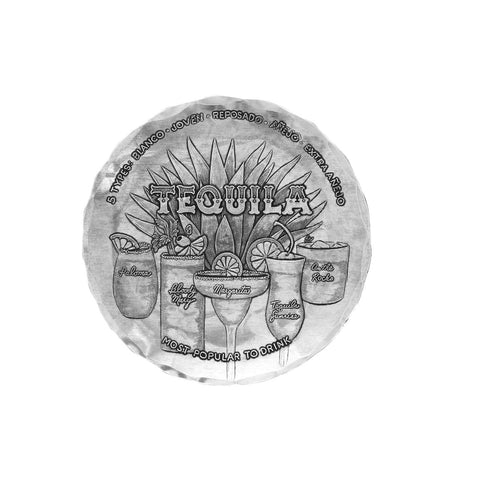 Wendell August Forge Tequila Coaster – Anatomy of Tequila | Fun Drink Coasters Coaster - YinzerShop